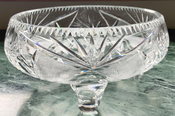 Vintage Star pattern Crystal bowl